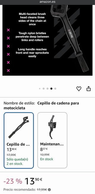 Cepillo Limpieza Cadena Bicicleta/Moto Muc-Off.