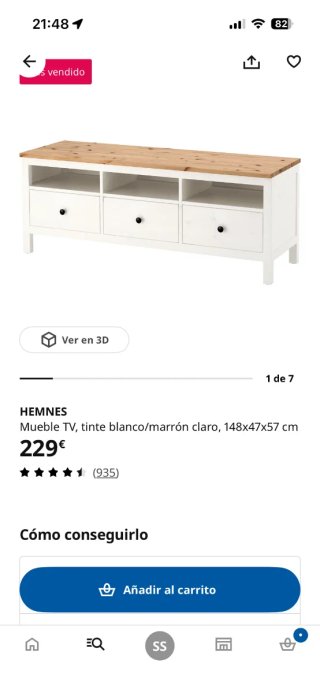 URGE!! Mueble TV IKEA Blanco y Madera