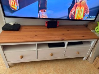 URGE!! Mueble TV IKEA Blanco y Madera