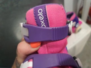 Patines Oxelo niña rosas y morados