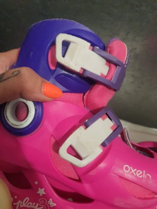 Patines Oxelo niña rosas y morados