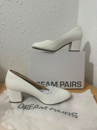 Zapatos de tacón blancos Dream Pairs