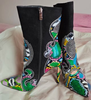 Botines Bello Star Piel Serpiente Talla 40