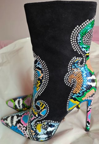 Botines Bello Star Piel Serpiente Talla 40
