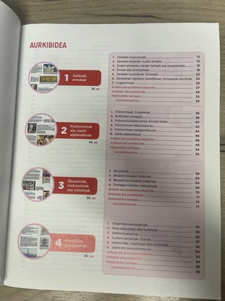 Libros de matemáticas 4 de la eso en euskera