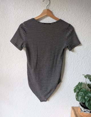 Body Y2K rayas blanco y negro Zara Talla S