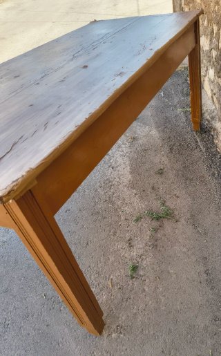 MESA TOCINERA ANTIGUA.2 CAJONES.MADERA.175x78x77h