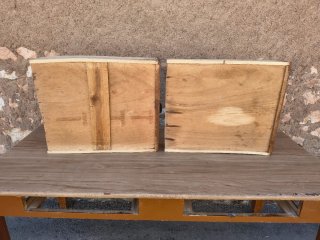 MESA TOCINERA ANTIGUA.2 CAJONES.MADERA.175x78x77h