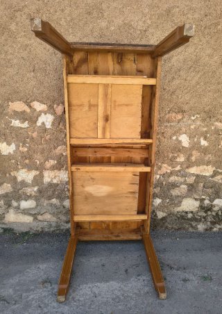 MESA TOCINERA ANTIGUA.2 CAJONES.MADERA.175x78x77h