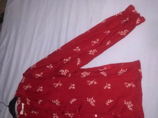 Blusa Polinet Moi Estampada Roja Talla S