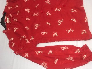 Blusa Polinet Moi Estampada Roja Talla S