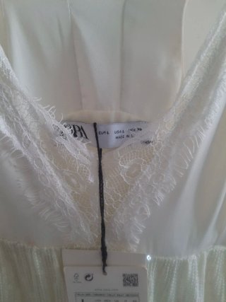 Vestido Zara Blanco Talla L