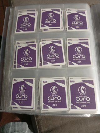 Álbum Cromos sin  pegar Euro Femenino Suiza 2025
