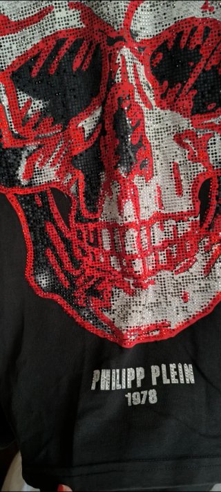 Camiseta Philipp Plein Calavera Lentejuelas hombre