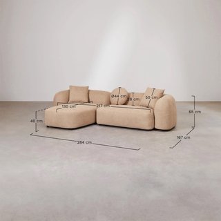 Sofá modular chaise longue Sklum beige