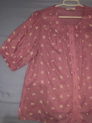 Blusa Polinet Moi Morado/Rosa Estampada