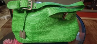 Bolso Tignanello Piel Verde Serpiente