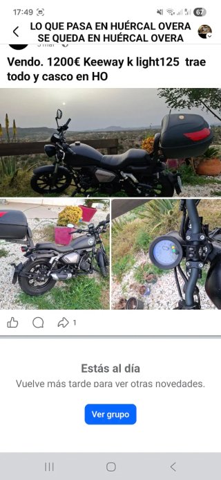 Keeway K Light 125 Custom Negra