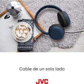 JVC auriculares cable micrófono plegables rosa