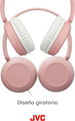 JVC auriculares cable micrófono plegables rosa