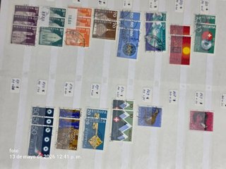 Album clasificador de sellos de Suiza catalogados.
