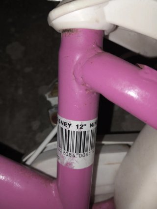 Bicicleta Infantil Disney Minnie Rosa. 12 pulgadas