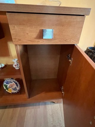 Mesa auxiliar entrada madera