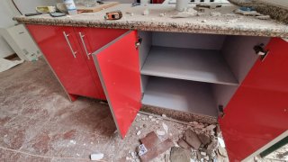 Muebles de cocina rojos