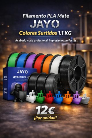 Filamento PLA Mate JAYO 1.1 KG Colores Surtidos
