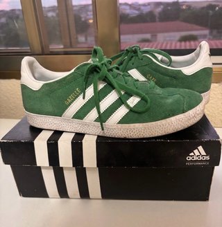 Adidas Gazelle Talla 38 Verde/Blanco