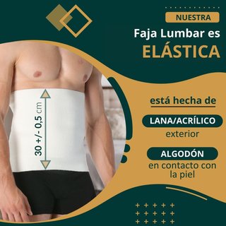 Easy8 faja lumbar térmica algodón lana