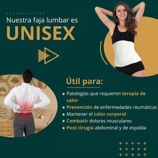 Easy8 faja lumbar térmica algodón lana