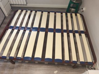 Somier de láminas metálico y madera + colchón