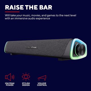Trust Gaming barra sonido RGB PC portátil