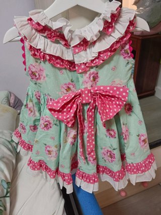Vestido y braguita niña flores
