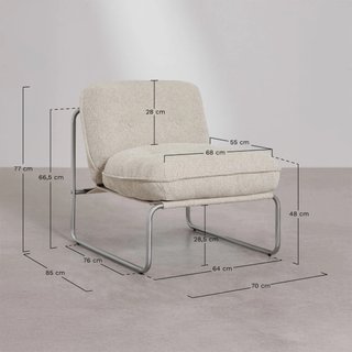 Sillón tapizado Sklum beige