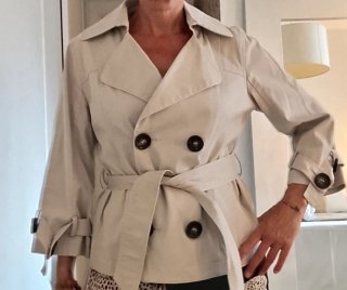 Chaqueta Zara Basic Beige Talla xl