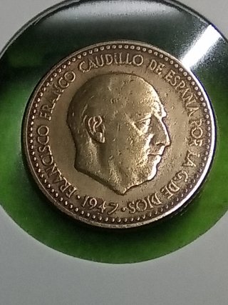 1 Peseta 1947 Franco Caudillo España estrella 54