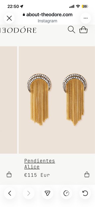 Pendientes Alice dorados About Theodore