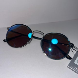 Gafas de sol Zippo redondas plateadas