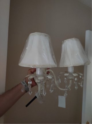 Aplique de pared con cristales