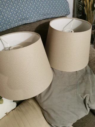 Pantallas de lámpara beige (3 unidades)