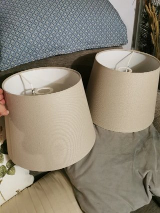 Pantallas de lámpara beige (3 unidades)