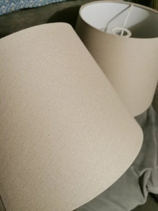 Pantallas de lámpara beige (3 unidades)