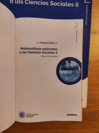 Matemáticas aplicadas a las Ciencias Sociales I...