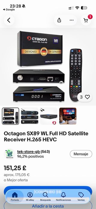 Receptor Satélite Full HD Octagon SX89