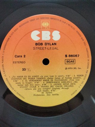 Vinilo Bob Dylan - Street Legal LP
