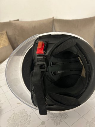 Casco Moto Blanco con Visera