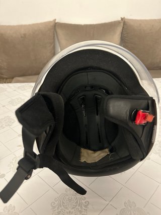 Casco Moto Blanco con Visera