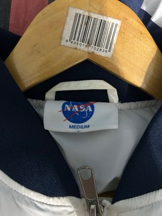 Chaqueta Bomber NASA Azul y Blanca